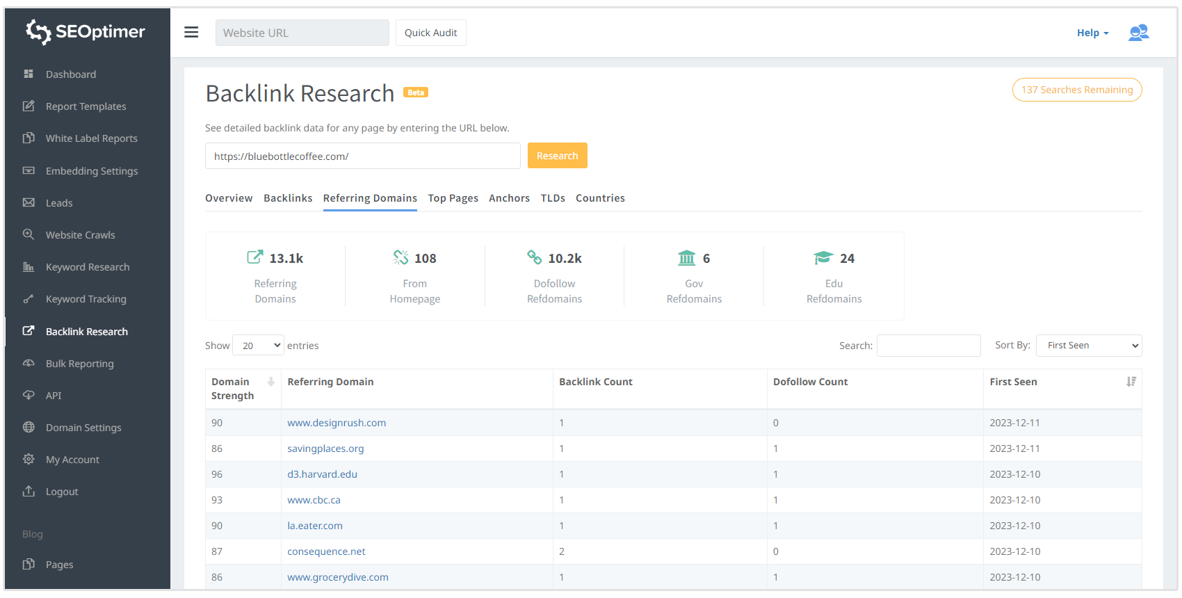 backlink araştırma aracı yönlendiren domainler